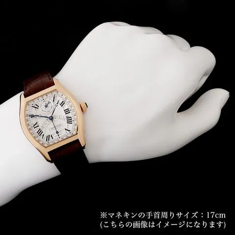 Cartier Tortue W1580045 51mm Rose gold Silver 4