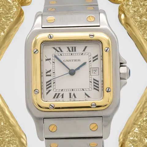 Cartier Santos 2961 29mm Yellow gold and stainless steel White