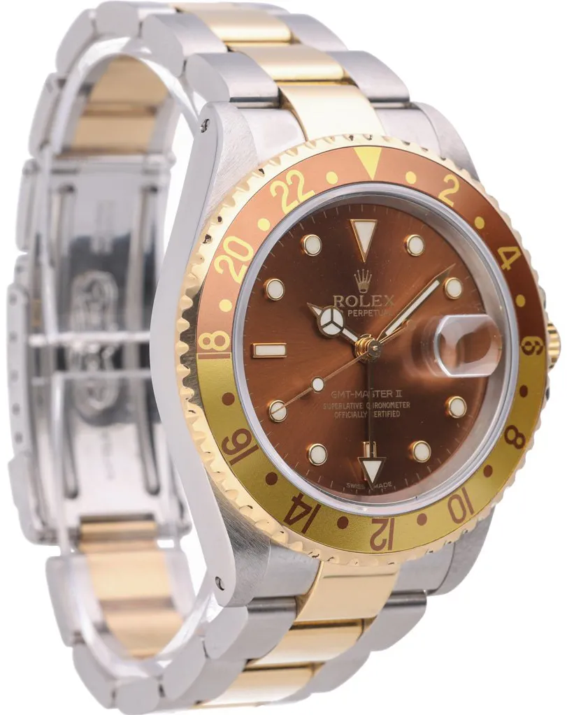 Rolex GMT-Master II 16713 40mm Yellow gold and stainless steel Brown 7