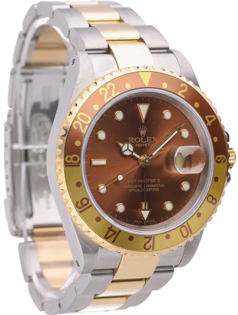 Rolex GMT-Master II 16713 40mm Yellow gold and stainless steel Brown 1