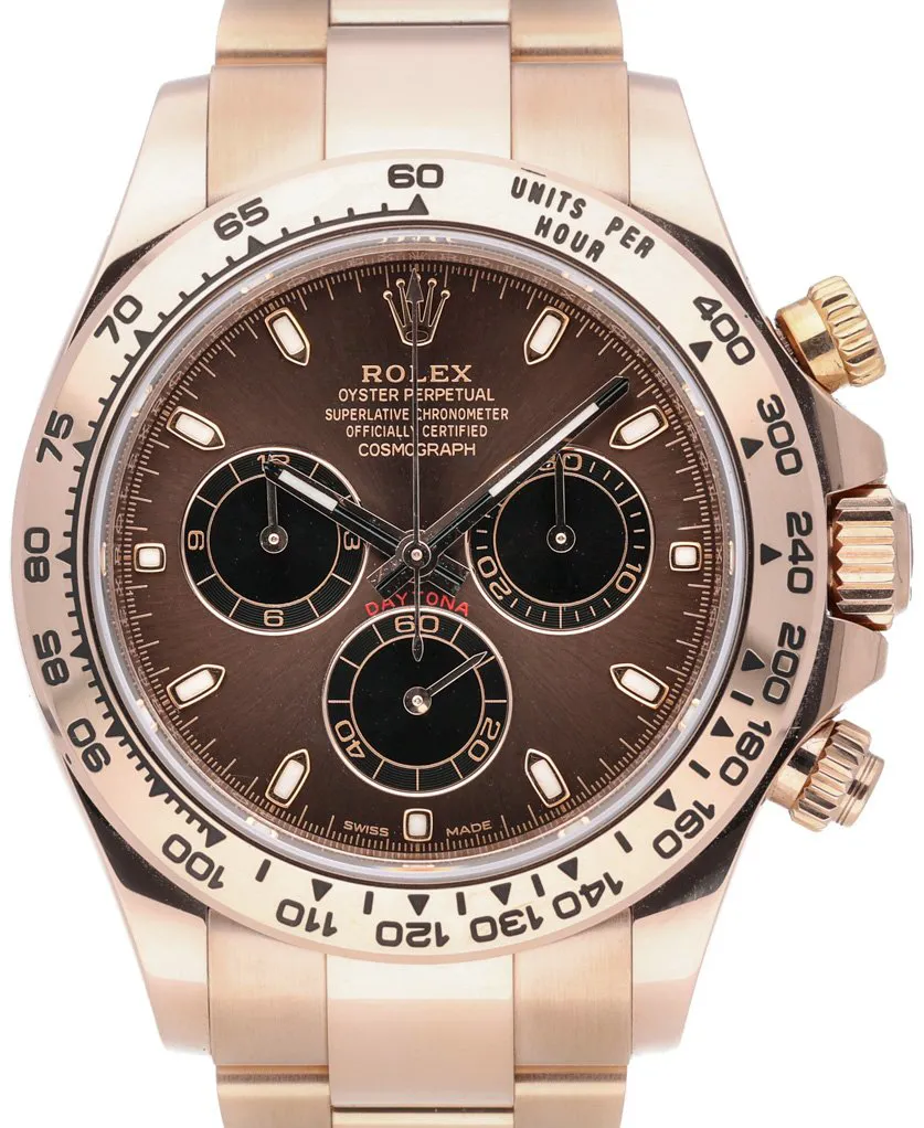 Rolex Daytona 116505 40mm Rose gold Brown