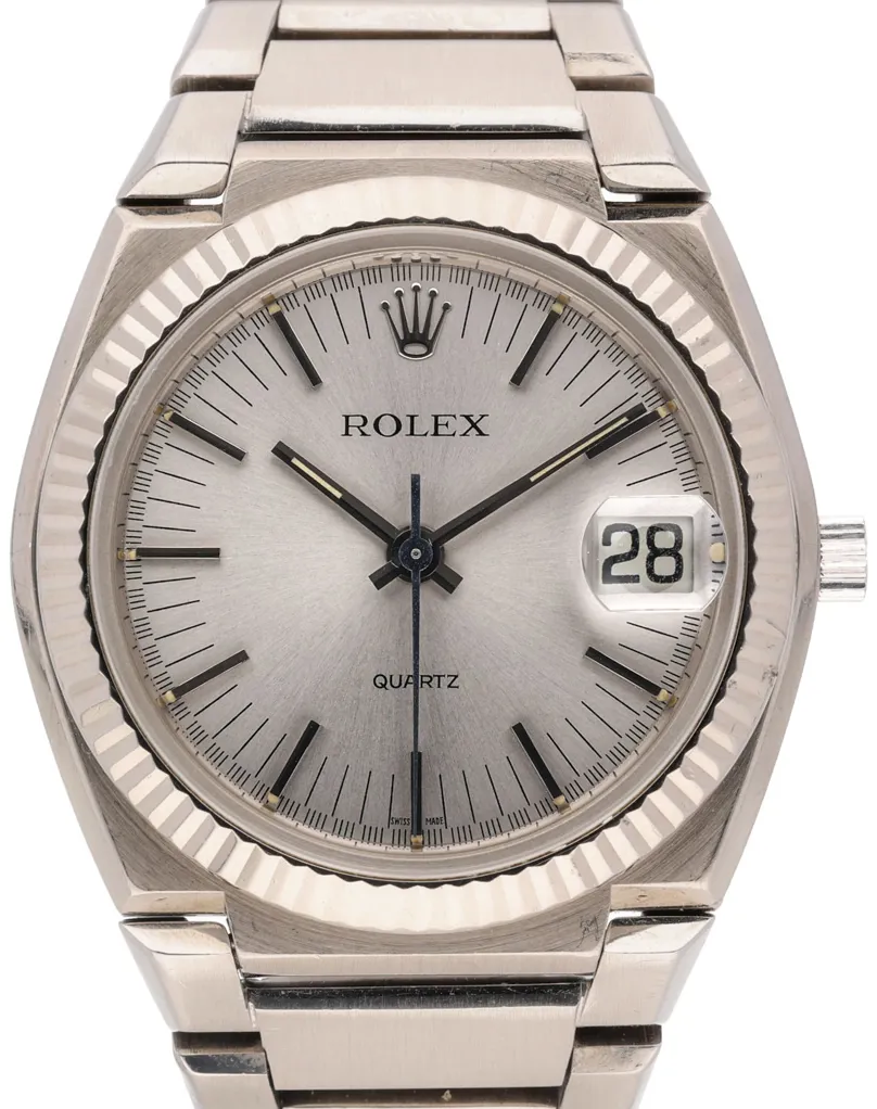 Rolex Datejust Oysterquartz 5100 39mm White gold Silver