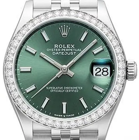 Rolex Datejust 31 278384RBR 31mm Yellow gold and Stainless steel Green