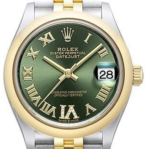 Rolex Datejust 31 278243 31mm Yellow gold and Stainless steel Green