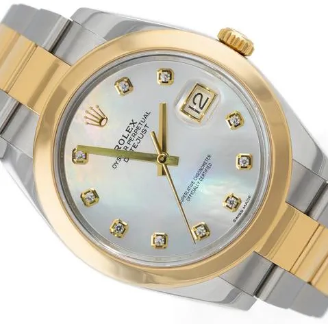 Rolex Datejust 41 126303 41mm Yellow gold and Stainless steel Mother-of-pearl