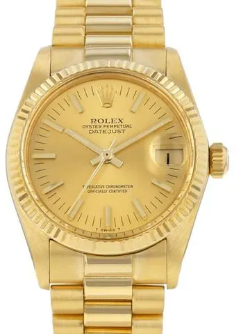 Rolex Datejust 31 6827 31mm Yellow gold Gold