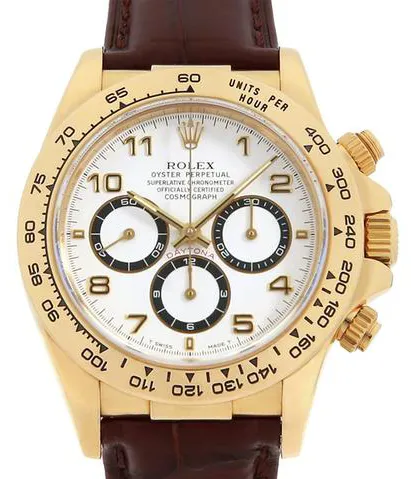 Rolex Daytona 16518 40mm Yellow gold White