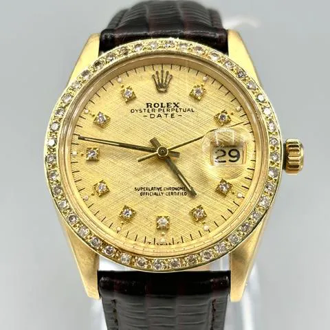 Rolex Oyster Perpetual Date 1500 34mm Yellow gold Gold