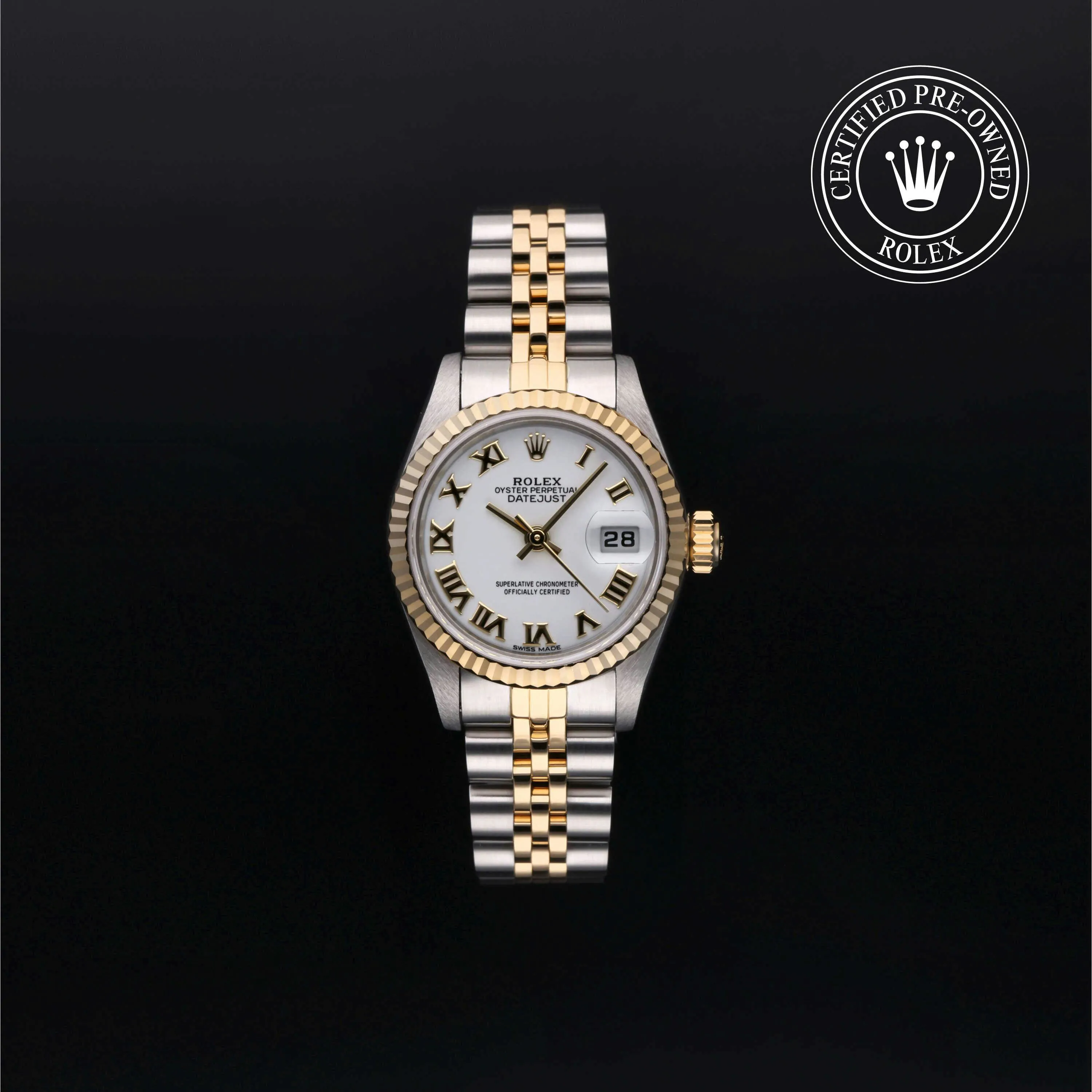 Rolex Lady-Datejust 69173 26mm Stainless steel Ivory