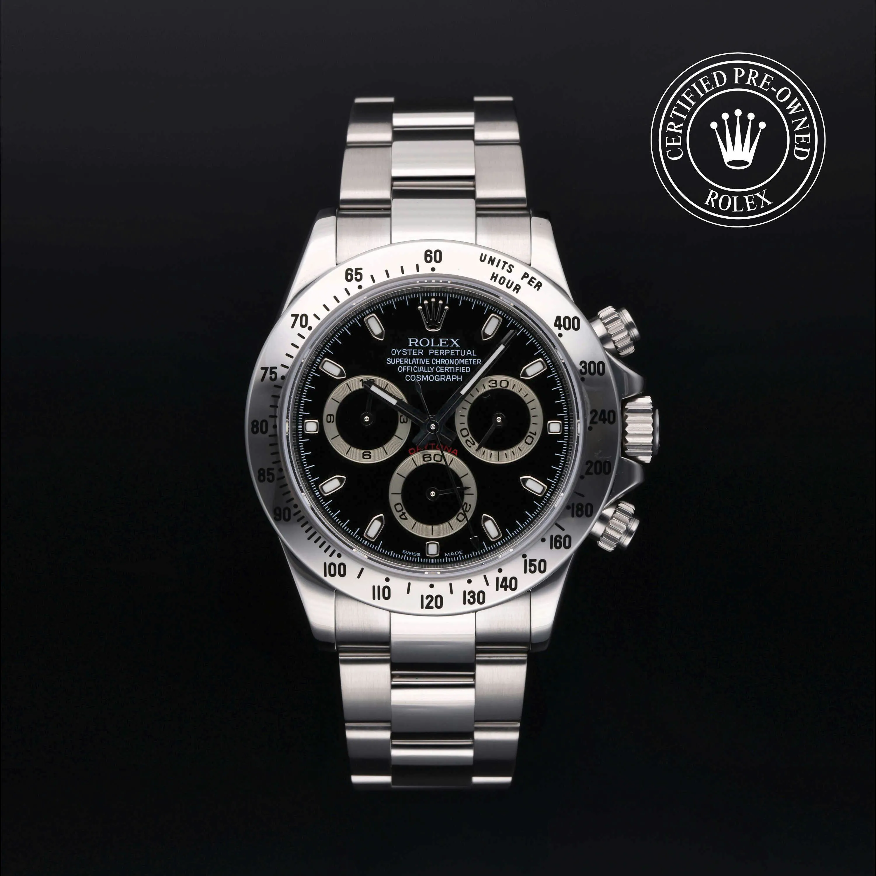 Rolex Daytona 116520-0015 40mm Stainless steel Black