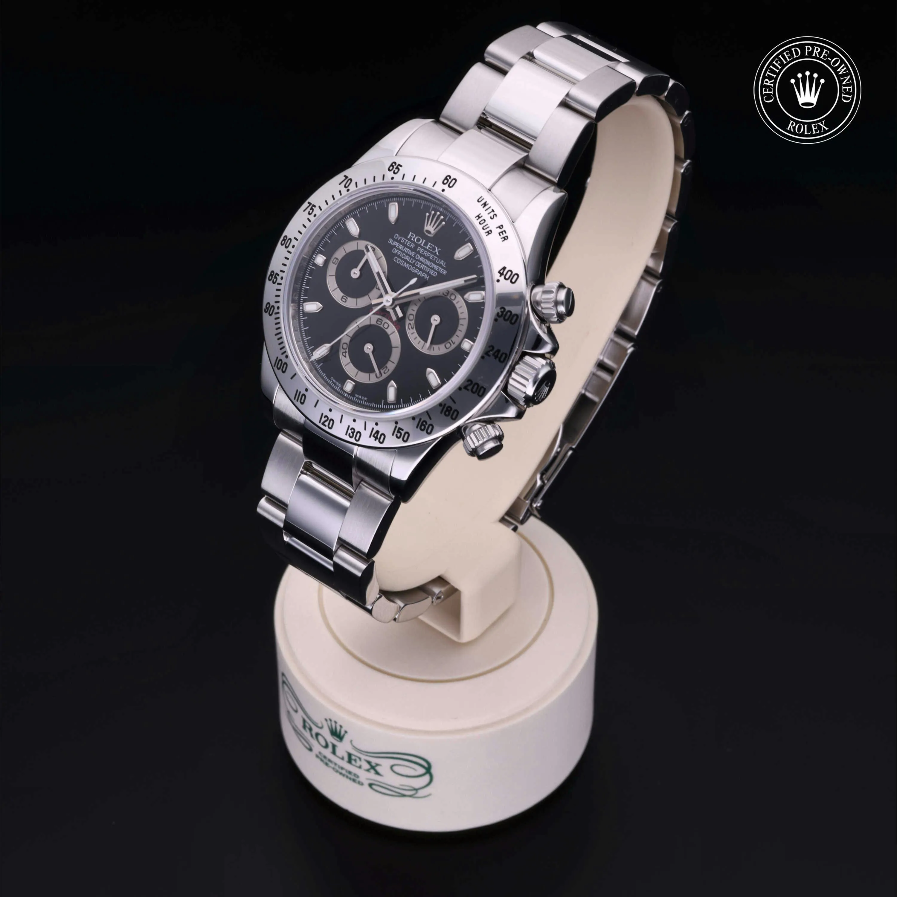 Rolex Daytona 116520-0015 40mm Stainless steel Black 2