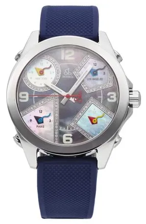 Jacob & Co. Five Time Zone 40mm Stainless steel Mother-of-pearl