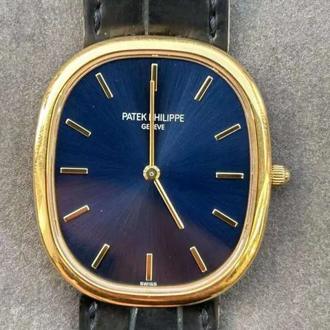 Patek Philippe Golden Ellipse 3738/100J-012 35.5mm Yellow gold Blue