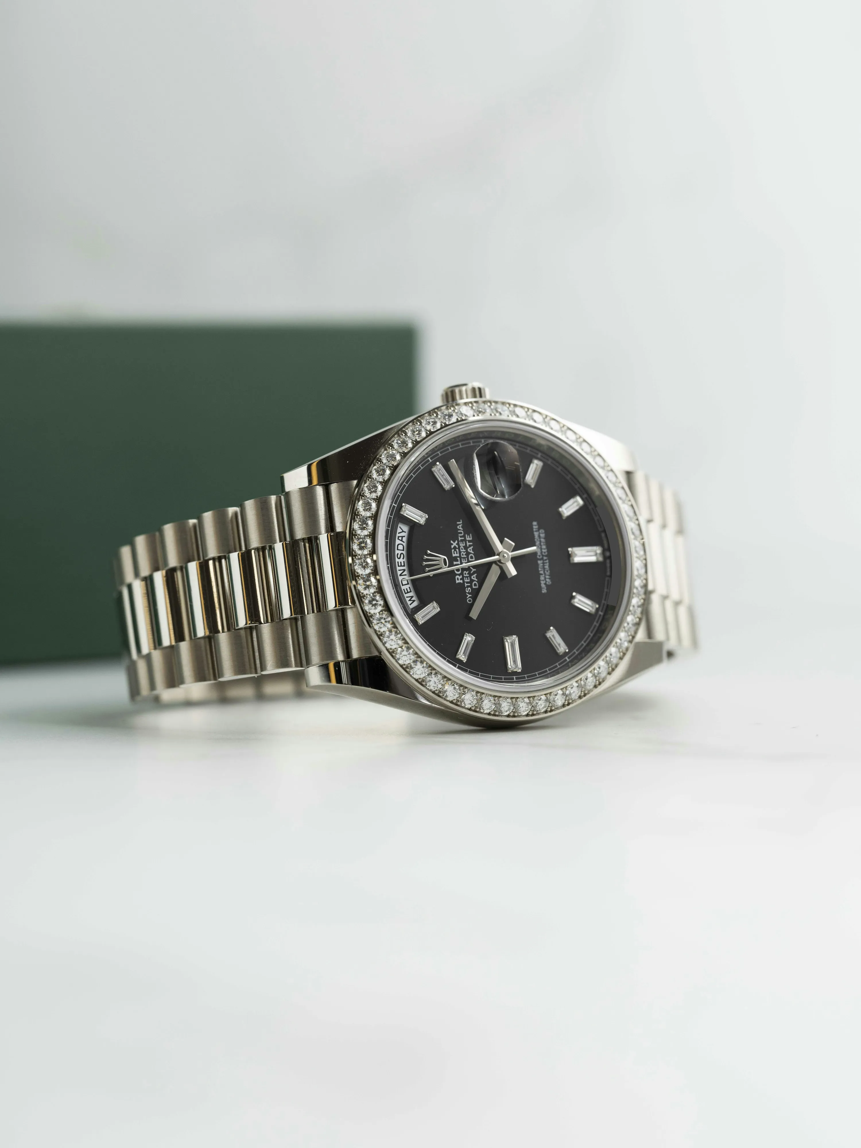 Rolex Day-Date 40 228349RBR 40mm White gold and Diamond Black 11