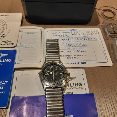 Breitling Chronomat 81950 39mm Yellow gold and stainless steel Black 1