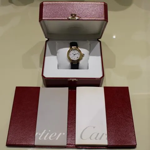 Cartier Pasha C 1035 35mm Yellow gold Silver 9