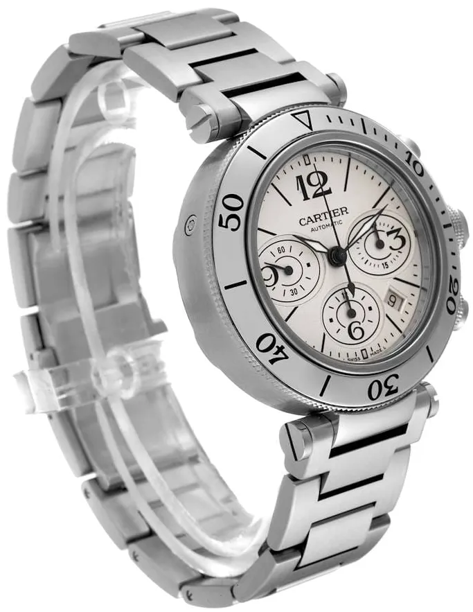 Cartier Pasha W31089M7 42.5mm Stainless steel Silver 2