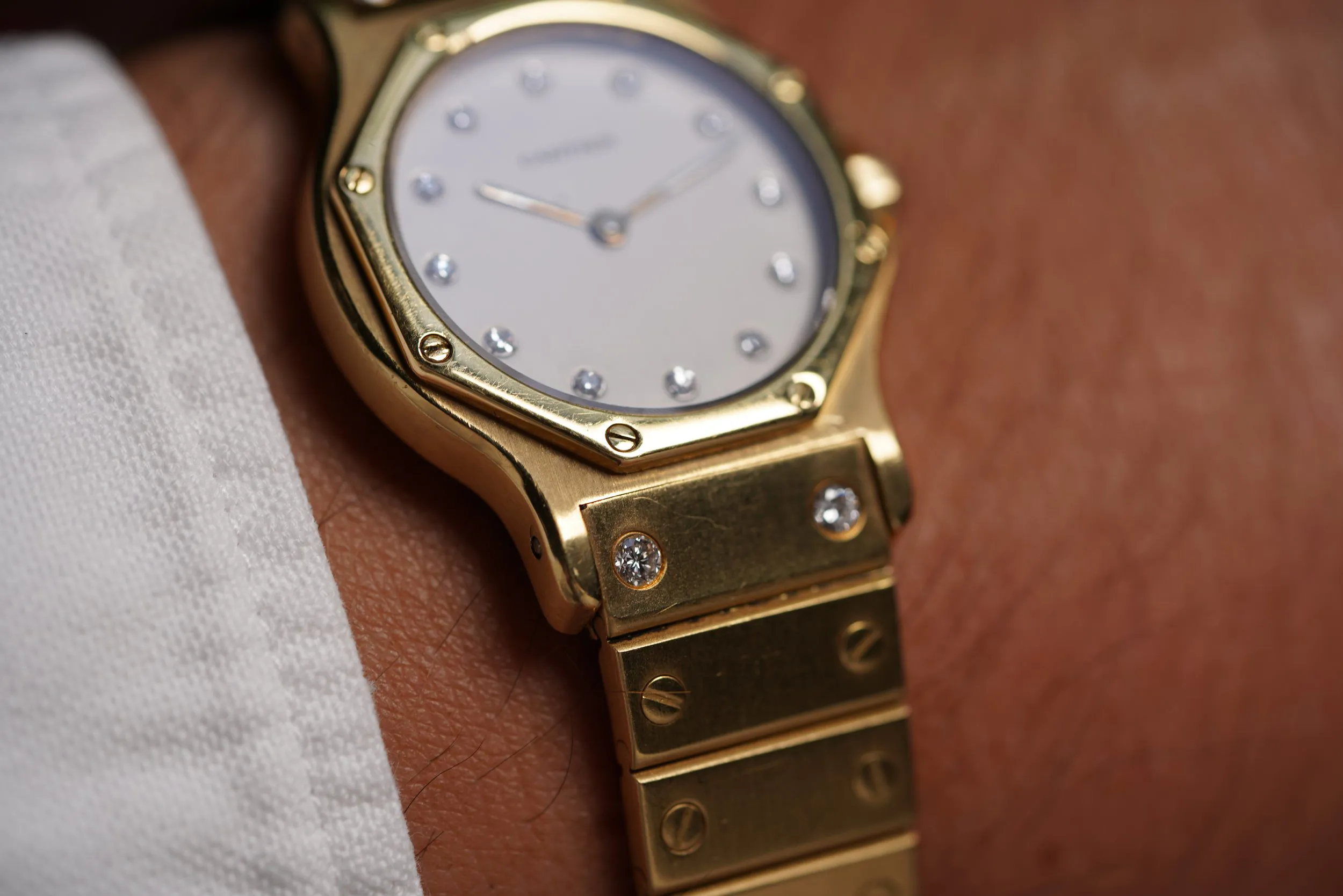 Cartier Santos 32mm Yellow gold Diamond 4