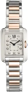 Cartier Tank Anglaise WT100024 Rose gold and Stainless steel Silver