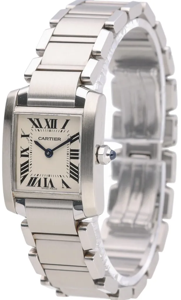Cartier Tank Française 2384 20mm Stainless steel White 1