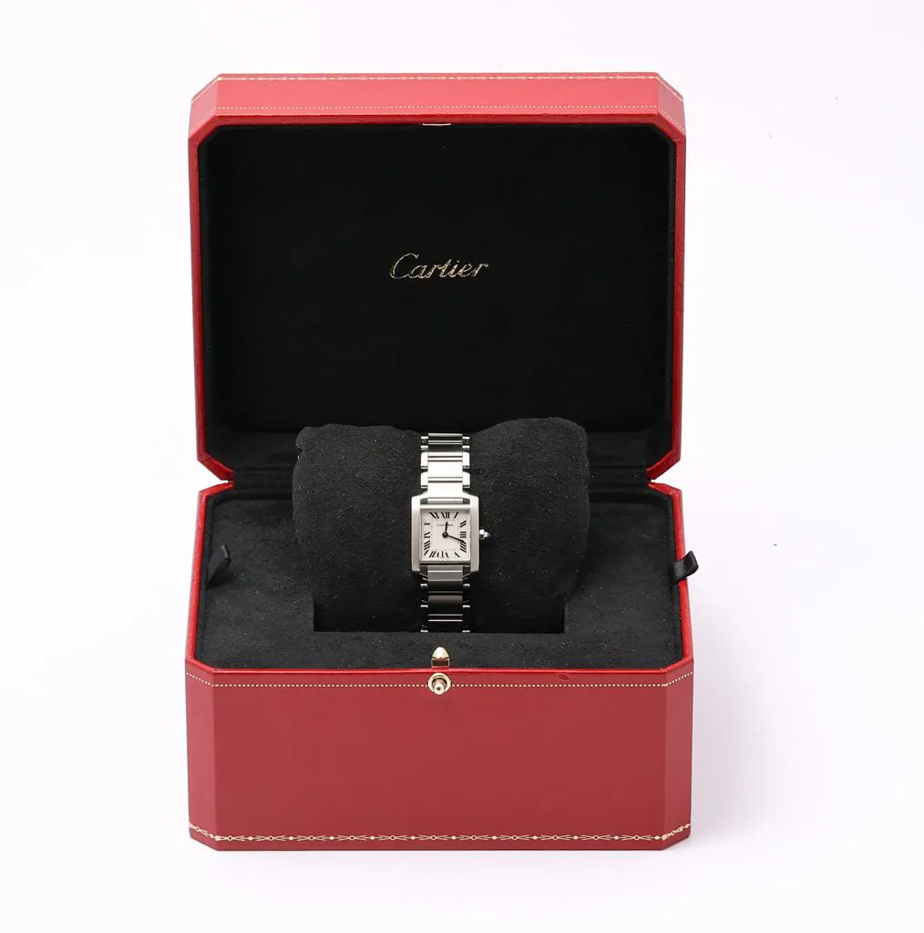 Cartier Tank Française 2384 20mm Stainless steel White 3