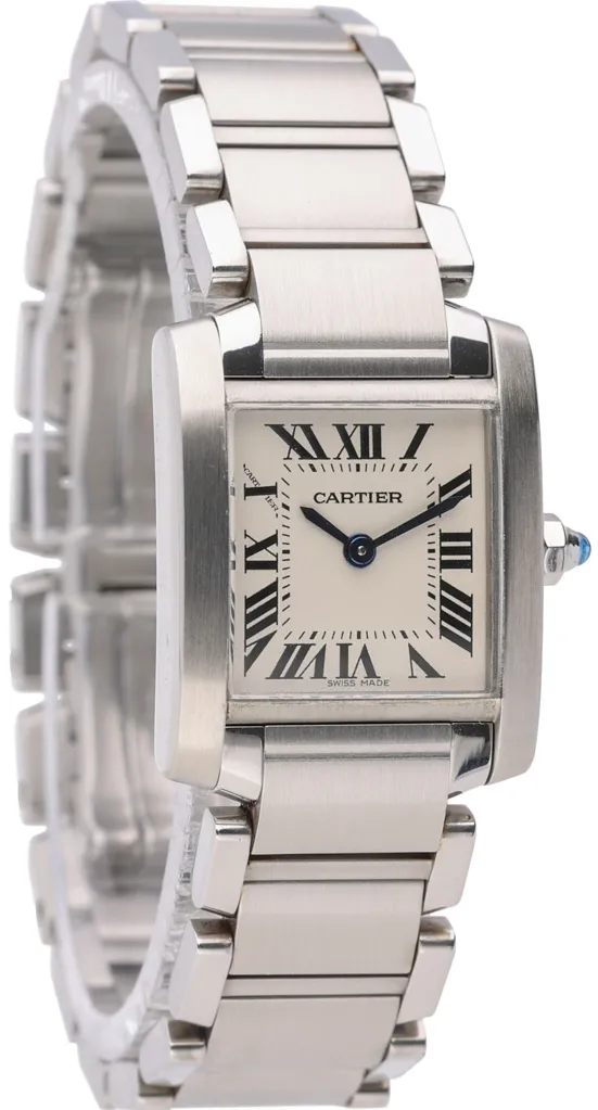 Cartier Tank Française 2384 20mm Stainless steel White 5