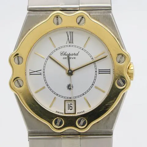 Chopard St. Moritz 8023 32mm Yellow gold and stainless steel White