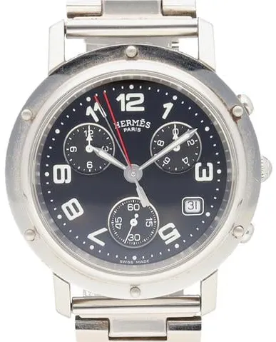 Hermès Clipper CL1.910 38mm Stainless steel Black