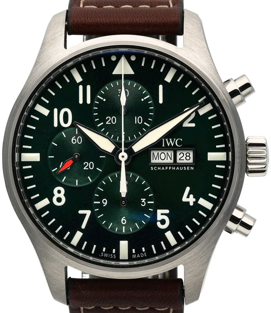 IWC Pilot IW377726 43mm Stainless steel Green