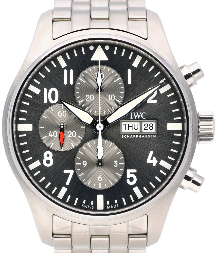 IWC Pilot Spitfire Chronograph IW377719 43mm Stainless steel Gray