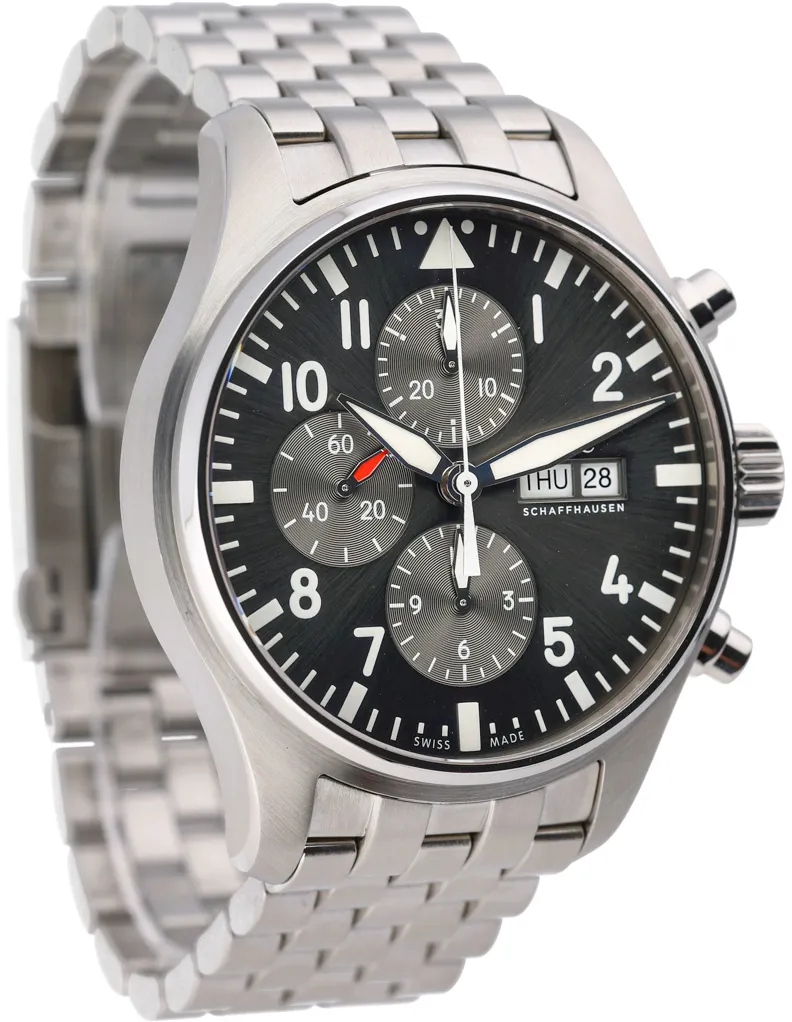 IWC Pilot Spitfire Chronograph IW377719 43mm Stainless steel Gray 4