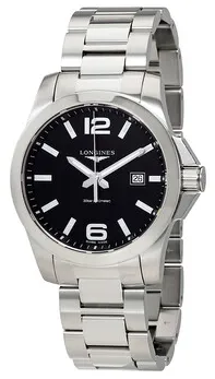 Longines Conquest L37604566 nullmm Stainless steel Black