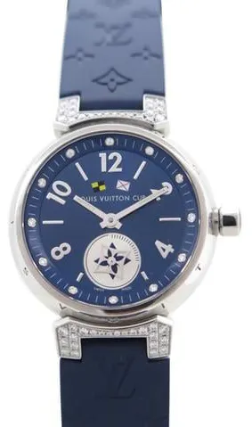 Louis Vuitton Q12M4 28mm Stainless steel Blue