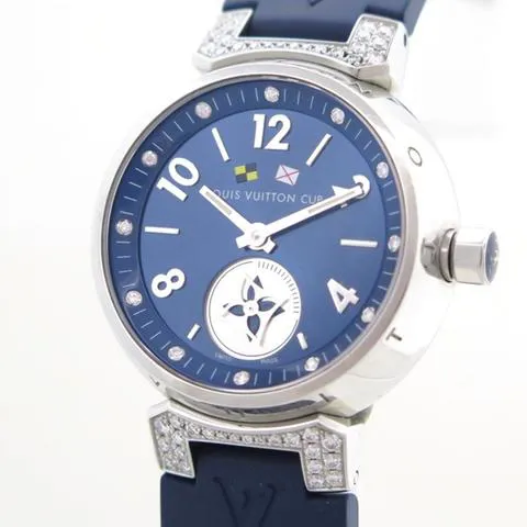 Louis Vuitton Q12M4 28mm Stainless steel Blue 13