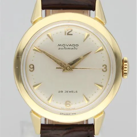 Movado 30mm Yellow gold Silver