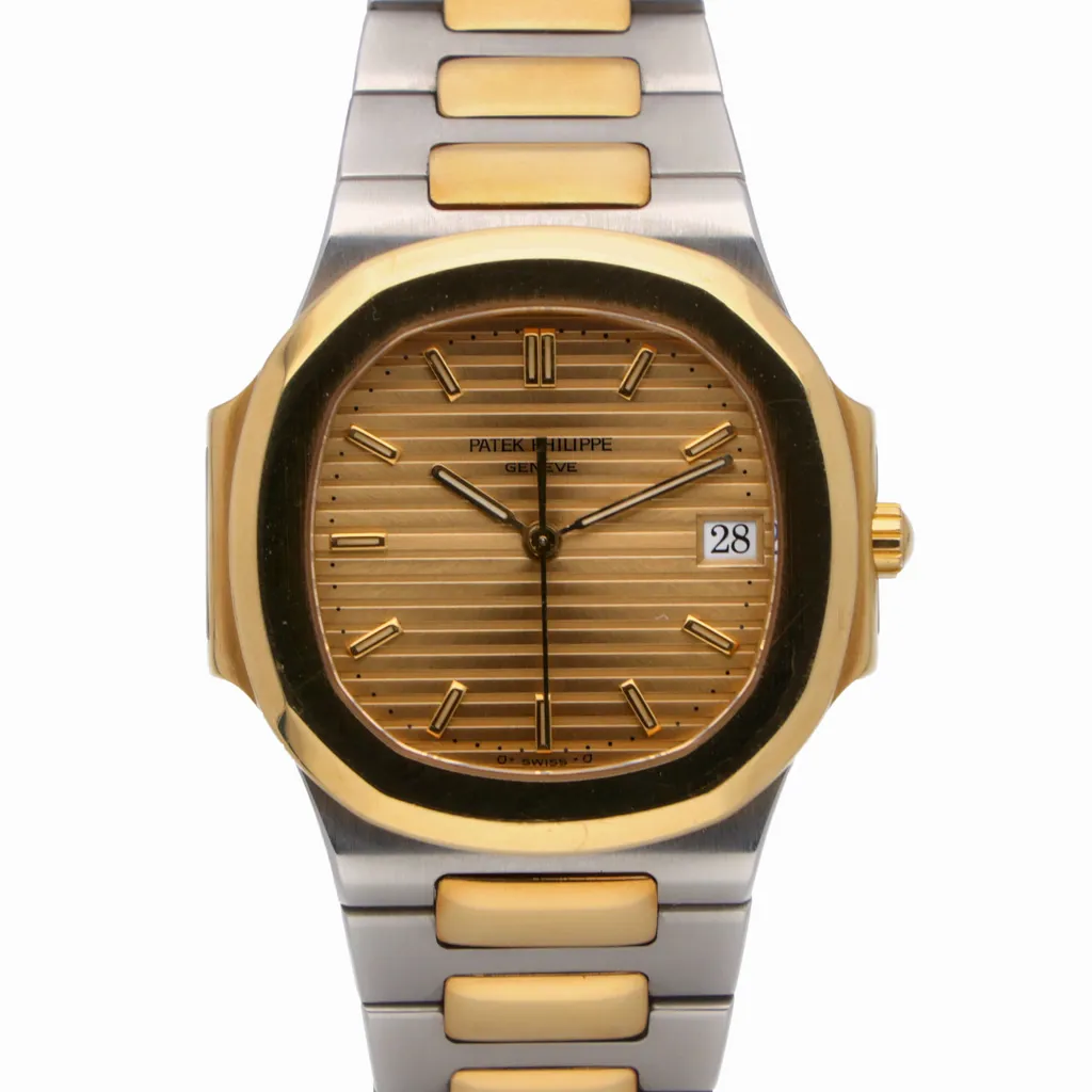 Patek Philippe Nautilus 3900/001 33mm Yellow gold and stainless steel Champagne