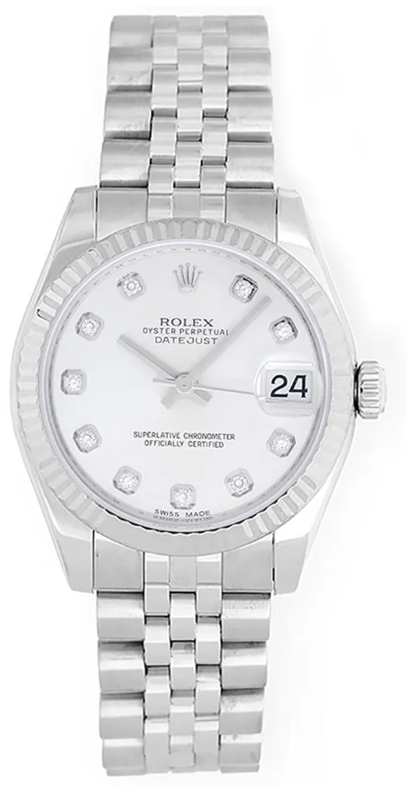 Rolex Datejust 31 178274-0018 31mm White gold Silver