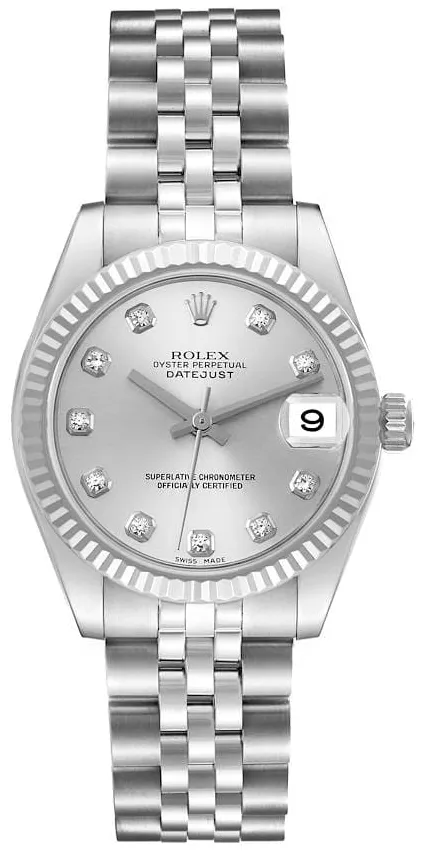 Rolex Datejust 31 178274-0018 31mm White gold Silver