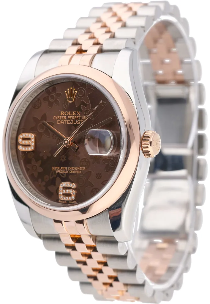 Rolex Datejust 36 116201 36mm Rose gold and Stainless steel Brown 2