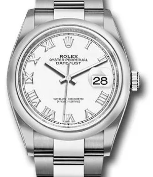 Rolex Datejust 36 126200-0008 36mm Oystersteel White