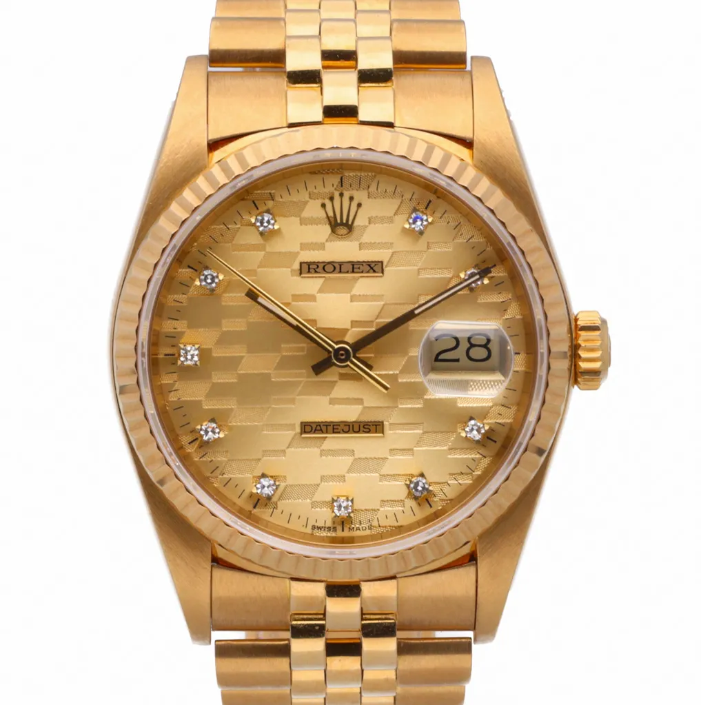 Rolex Datejust 36 16018 36mm Yellow gold Champagne