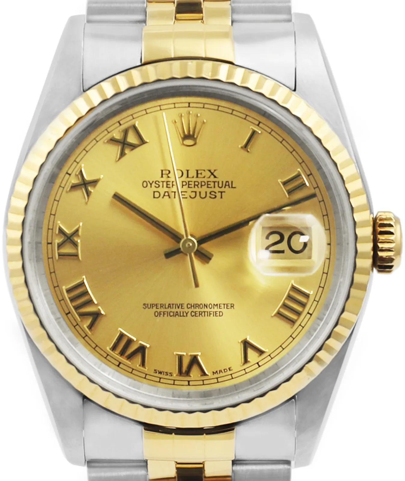 Rolex Datejust 36 16233 36mm Yellow gold and stainless steel •