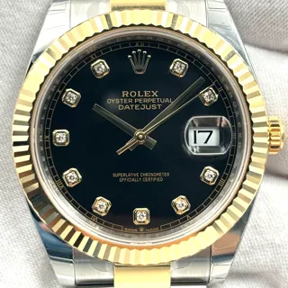 Rolex Datejust 41 Steel$Yellow Gold Black