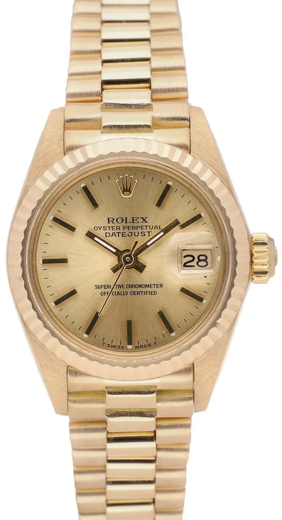 Rolex Datejust 6917 26mm Yellow gold Champagne