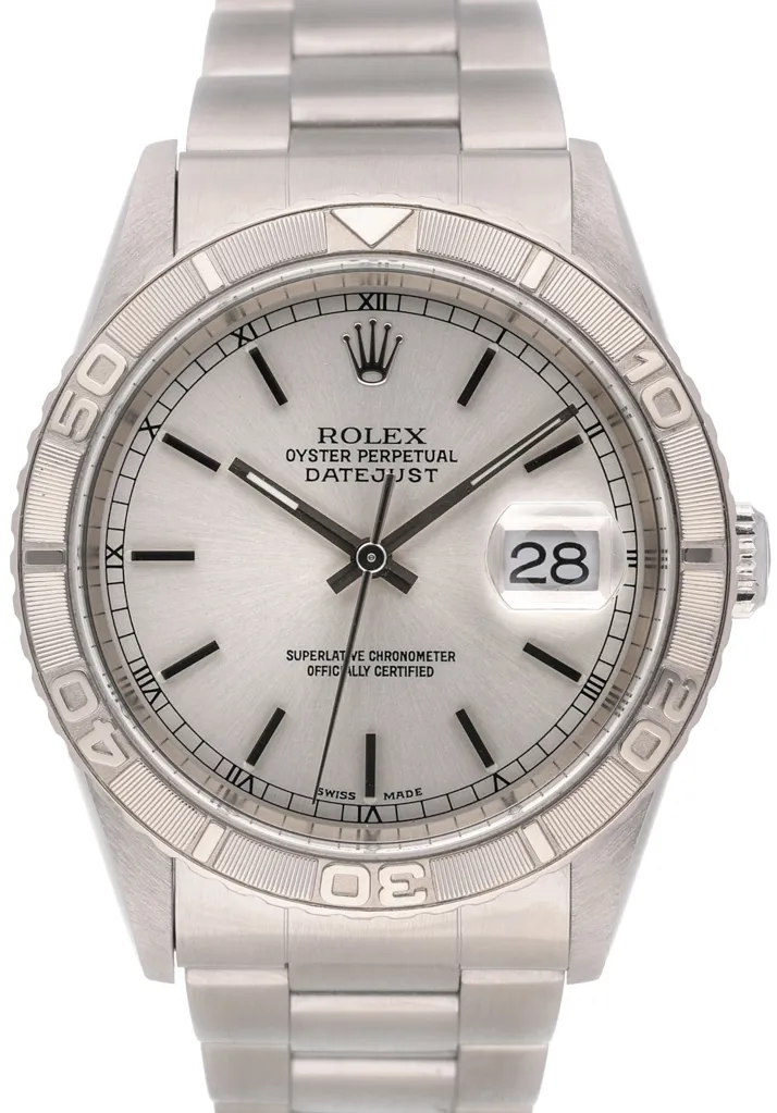 Rolex Datejust Turn-O-Graph 16264 36mm Oystersteel White