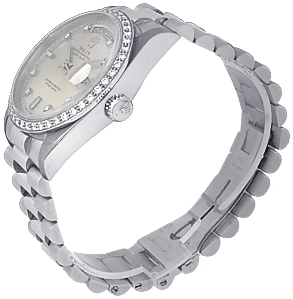 Rolex Day-Date 36 18049 36mm White gold Silver 1