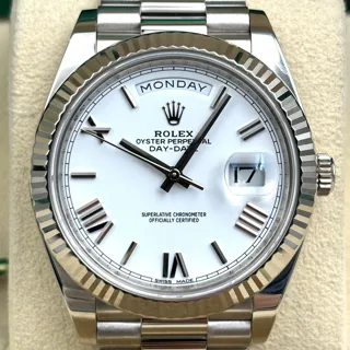 Rolex Day-Date 40 228239-0046 White gold White