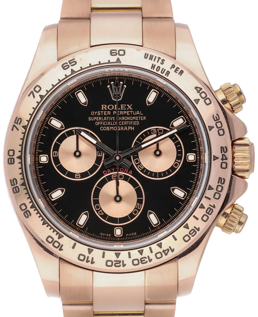 Rolex Daytona 116505 40mm Rose gold Black