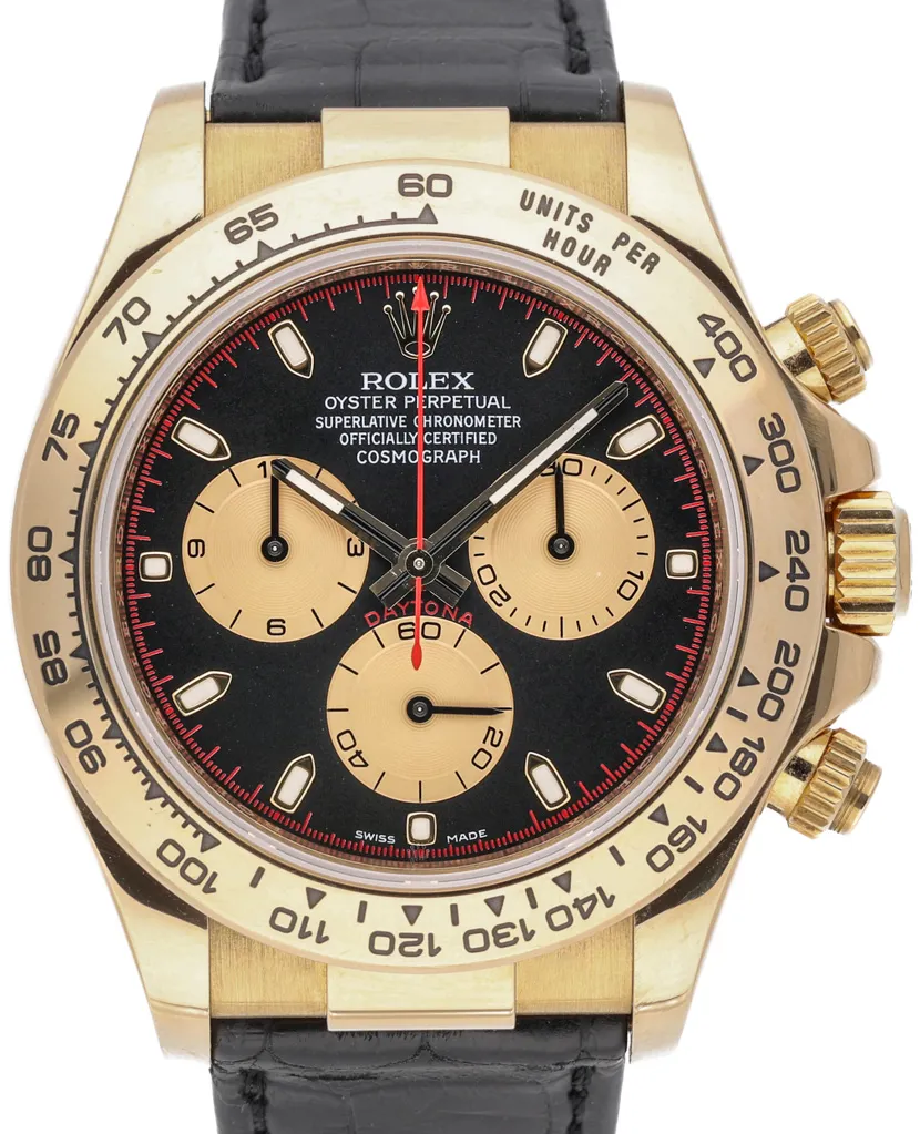 Rolex Daytona 116518 40mm Yellow gold Black