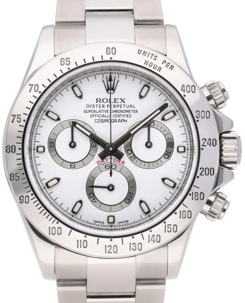 Rolex Daytona 116520 40mm Stainless steel White